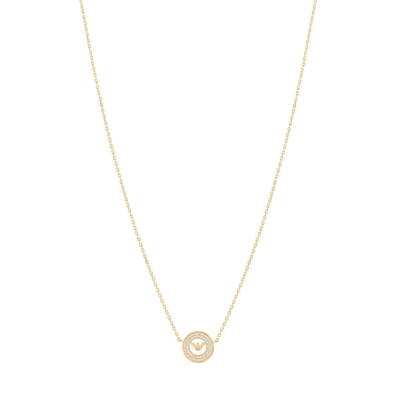 Třpytivý pozlacený náhrdelník s kubickými zirkony EG3628710 Emporio Armani Třpytivý pozlacený náhrdelník s kubickými zirkony EG3628710 Emporio Armani