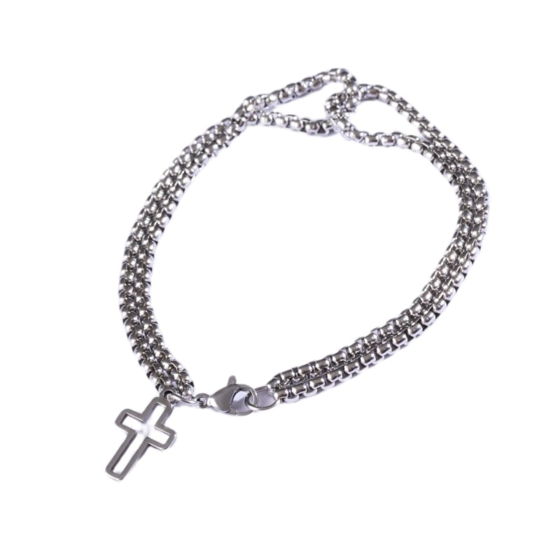 Pánský ocelový náramek s křížkem MCGB5005S Marc Malone Pánský ocelový náramek s křížkem MCGB5005S Marc Malone