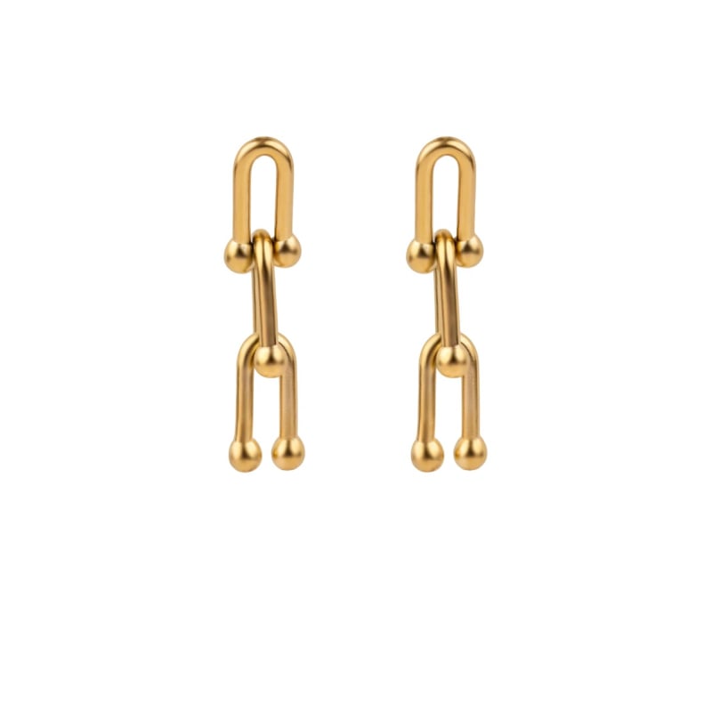 Úchvatné pozlacené visací náušnice Ivy Gold Earrings MCE250180G Marc Malone