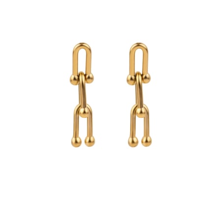 Úchvatné pozlacené visací náušnice Ivy Gold Earrings MCE250180G Marc Malone