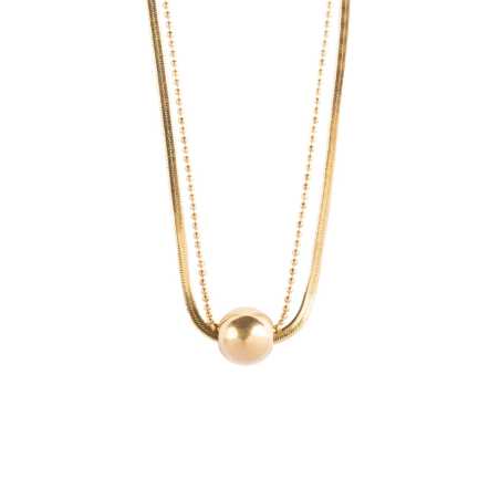 Dvojitý pozlacený náhrdelník Skye Gold Necklace MCN24001G Marc Malone