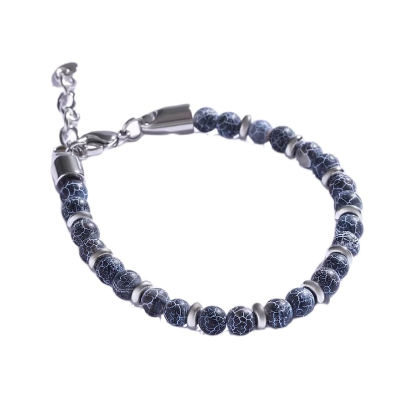 Pánský korálkový náramek s achátem MCGB5010 Marc Malone Pánský korálkový náramek s achátem MCGB5010 Marc Malone