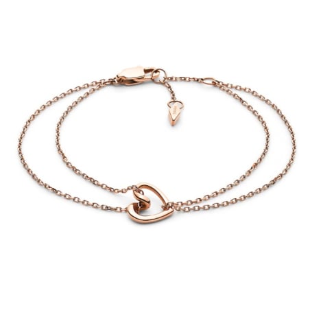 Krásný dvojitý náramek z pozlacené oceli Sawyer JOF00616791 Fossil