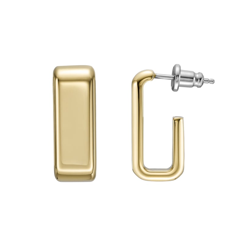 Výrazné pozlacené náušnice Archival Core JOF00974710 Fossil