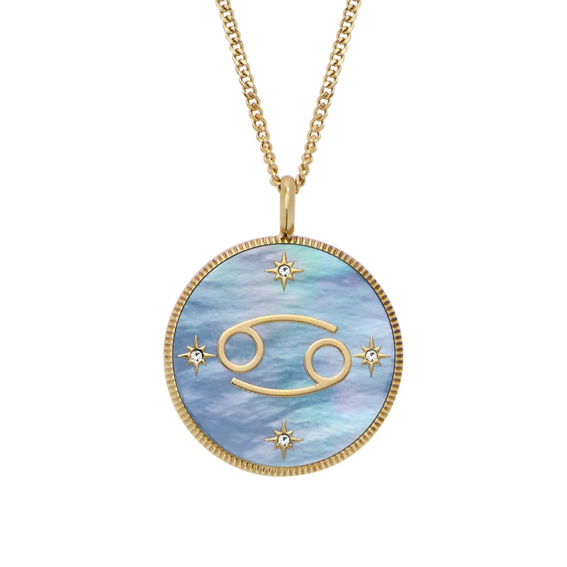 Pozlacený náhrdelník znamení Rak Written in the Stars JF04841710 Fossil Pozlacený náhrdelník znamení Rak Written in the Stars JF04841710 Fossil