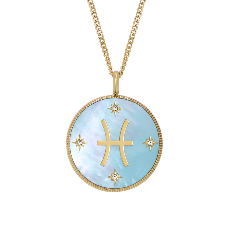 Pozlacený náhrdelník znamení Ryby Written in the Stars JF04848710 Fossil Pozlacený náhrdelník znamení Ryby Written in the Stars JF04848710 Fossil