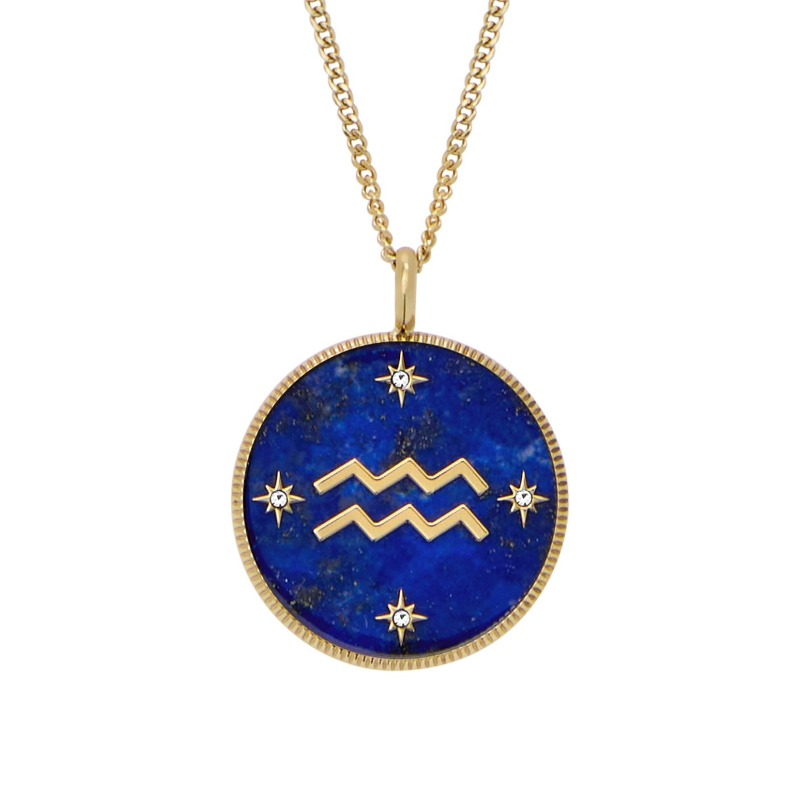 Pozlacený náhrdelník znamení Vodnář Written in the Stars JF04849710 Fossil Pozlacený náhrdelník znamení Vodnář Written in the Stars JF04849710 Fossil