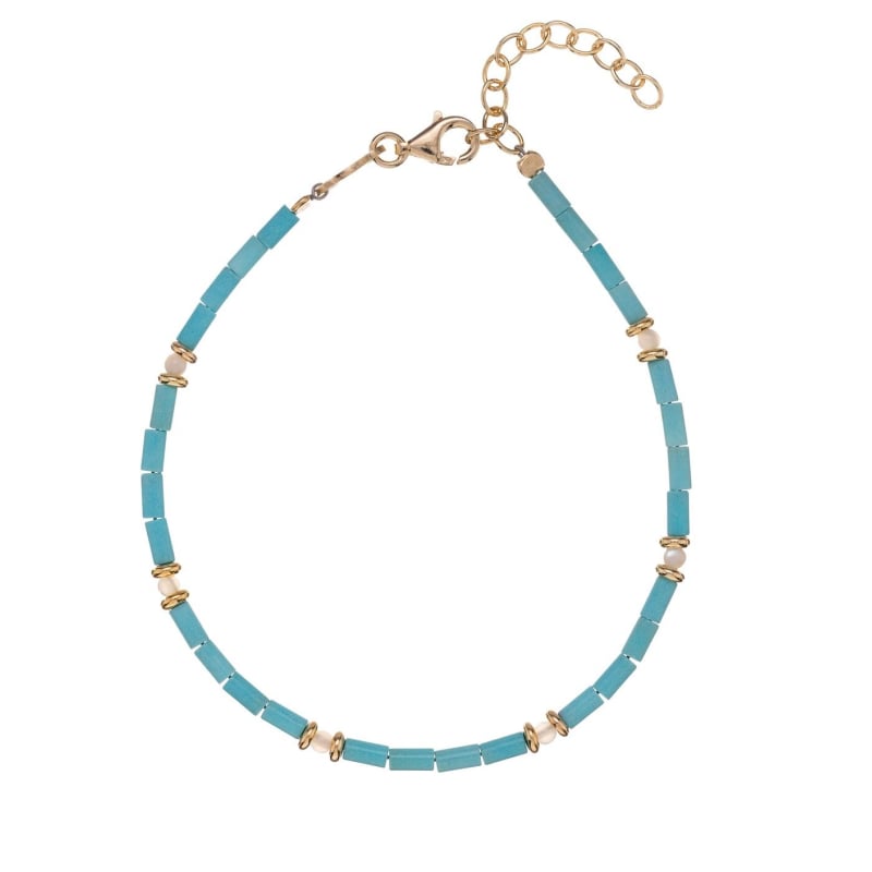 Korálkový náramek z tyrkysu a něžné perleti AL4990.01.000 Alisia Korálkový náramek z tyrkysu a něžné perleti AL4990.01.000 Alisia