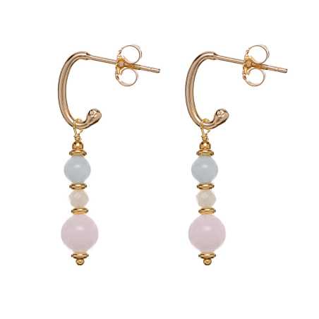 Pozlacené náušnice korálky morganitu AL3770.01.000 Alisia