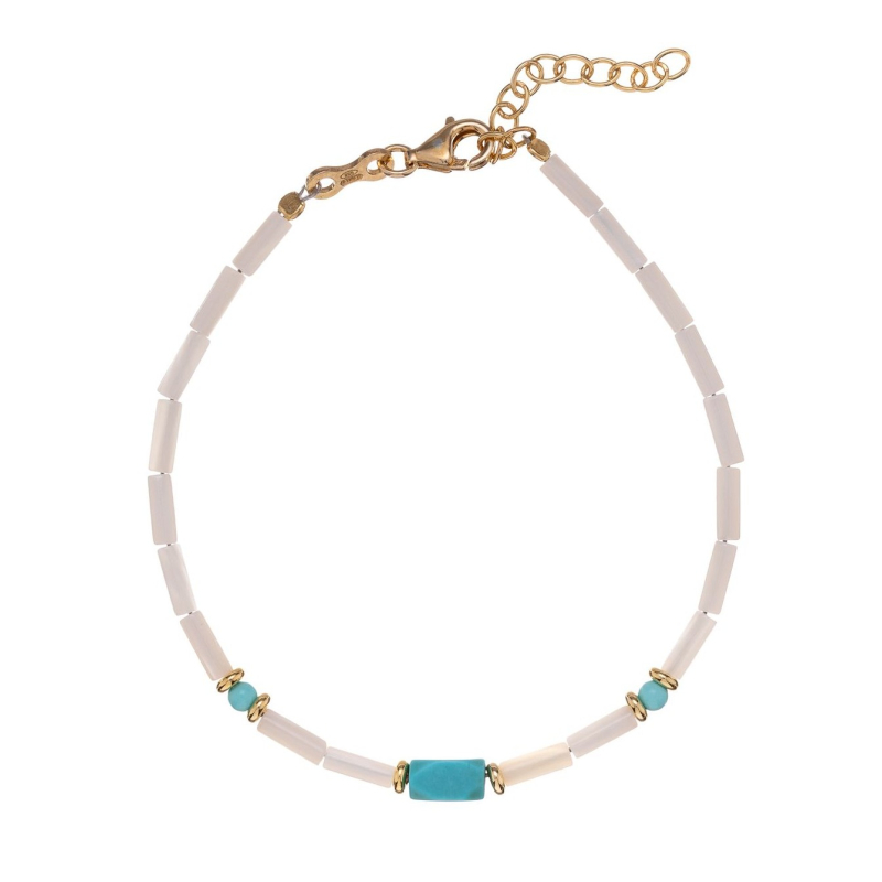 Půvabný pozlacený náramek s tyrkysem a perletí AL4995.01.000 Alisia Půvabný pozlacený náramek s tyrkysem a perletí AL4995.01.000 Alisia