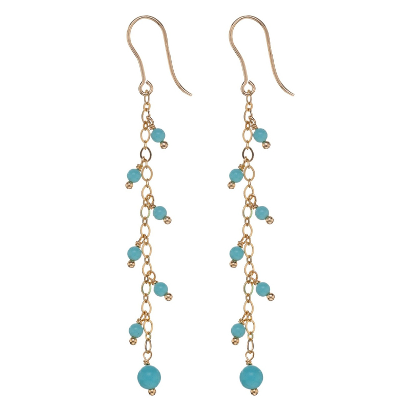 Visací pozlacené náušnice s tyrkysem AL5092.01.069 Alisia Visací pozlacené náušnice s tyrkysem AL5092.01.069 Alisia