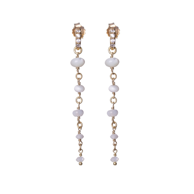 Dlouhé pozlacené náušnice s perletí AL3705.01.000 Alisia Dlouhé pozlacené náušnice s perletí AL3705.01.000 Alisia