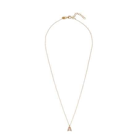 Pozlacený náhrdelník se Swarovski perličkami "A" AL4258.01.901 Alisia