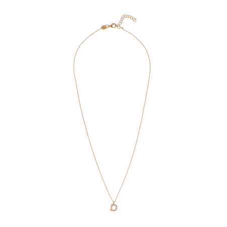 Pozlacený náhrdelník se Swarovski perličkami "D" AL4258.01.904 Alisia