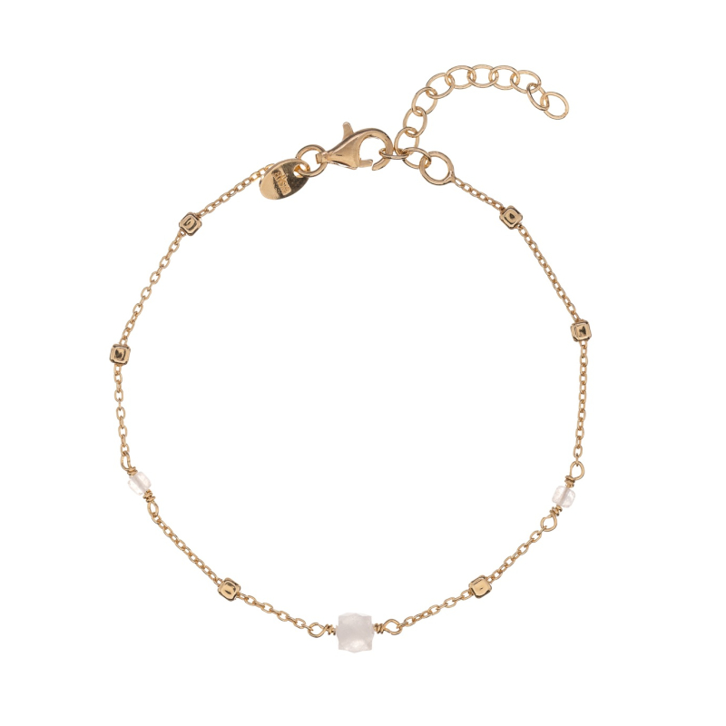 Pozlacený náramek s korálky měsíčního kamene AL4099.01.052 Alisia Pozlacený náramek s korálky měsíčního kamene AL4099.01.052 Alisia