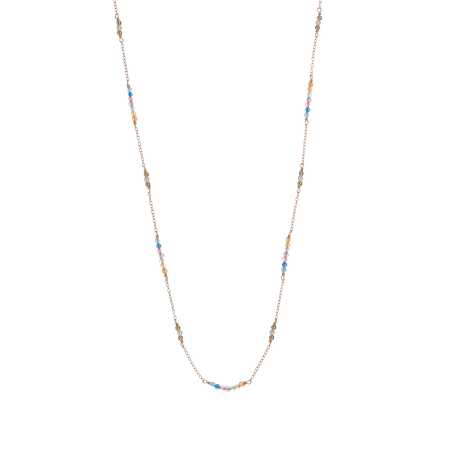 Půvabný náhrdelník z barevných korálků jadeitu AL4931-Oro Alisia