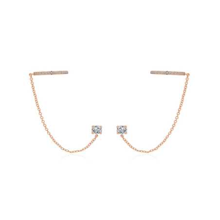 Dvojité řetízkové náušnice z pozlaceného stříbra E0004295 Moiss