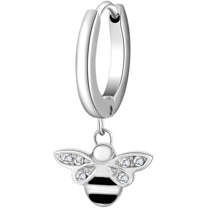 Ocelová single náušnice Včelka s krystaly Chakra BHKE023EN Brosway