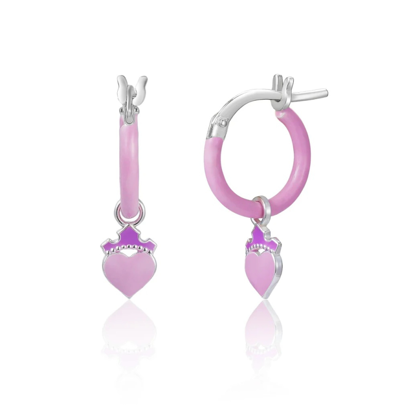 Stříbrné kruhy s přívěsky Šípková Růženka Mini ES00114SL.CS Disney