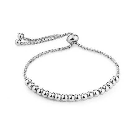 Nastavitelný kuličkový náramek ve stříbrné barvě Troli