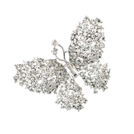 Oslnivá brož ve tvaru motýla Silver Troli