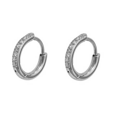 Kruhové náušnice z oceli se zirkony VHLLE2008S Troli