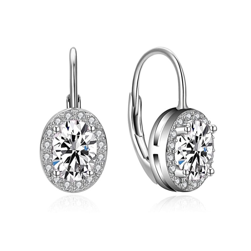 Elegantní stříbrné náušnice s čirými zirkony E0000131 Moiss