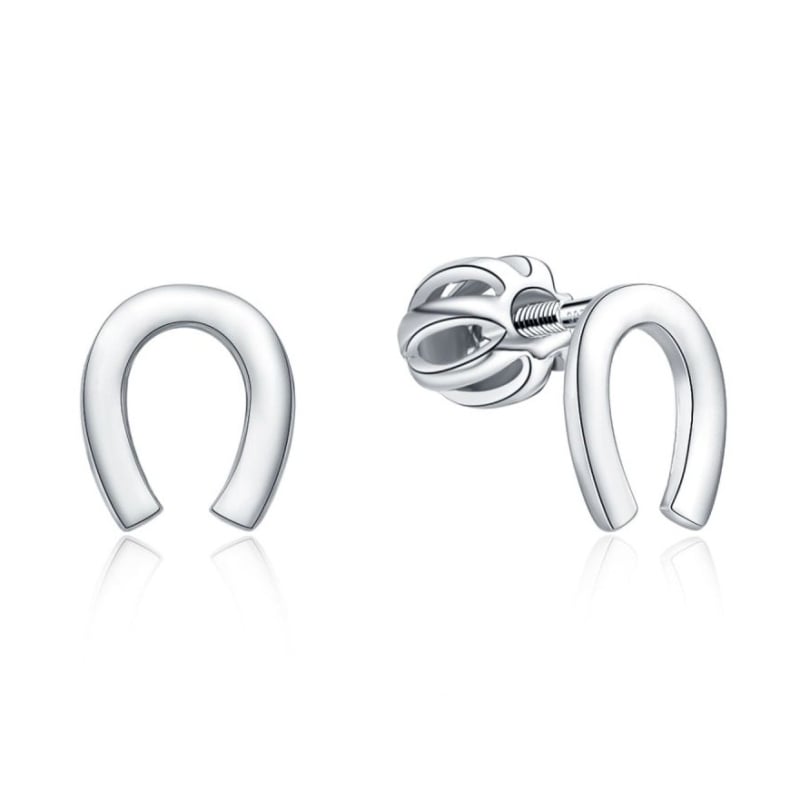 Stříbrné náušnice pecky Podkova E0004480 Moiss Stříbrné náušnice pecky Podkova E0004480 Moiss