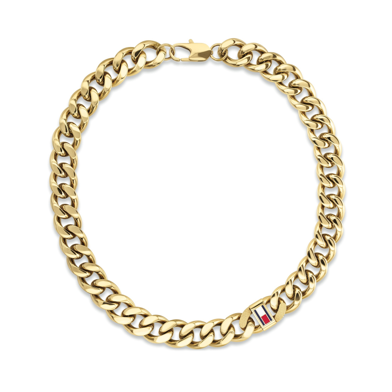 Masivní pozlacený náhrdelník pro muže Wild 2790636 Tommy Hilfiger