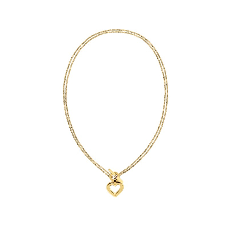Půvabný dvojitý náhrdelník se srdcovým přívěskem Toggle Heart 2780968 Tommy Hilfiger