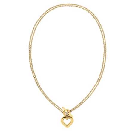 Půvabný dvojitý náhrdelník se srdcovým přívěskem Toggle Heart 2780968 Tommy Hilfiger