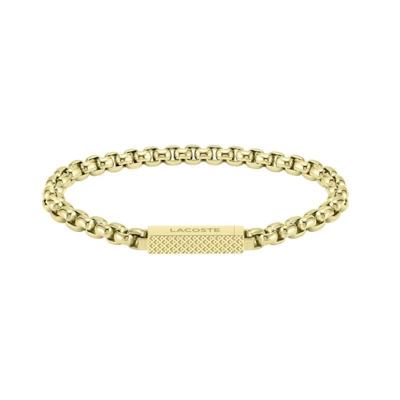 Stylový pozlacený náramek pro muže L`Essentiel 2040124 Lacoste / Délka: 17,5 cm Stylový pozlacený náramek pro muže L`Essentiel 2040124 Lacoste / Délka: 17,5 cm