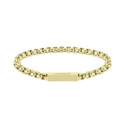 Stylový pozlacený náramek pro muže L`Essentiel 2040124 Lacoste / Délka: 17,5 cm