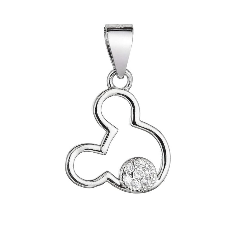 Stříbrný přívěsek Mickey Mouse se zirkony 14012.1 Evolution Group