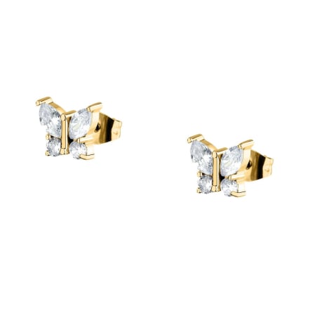 Pozlacené motýlkové náušnice se zirkony Friendship LPS01ARR103 La Petite Story