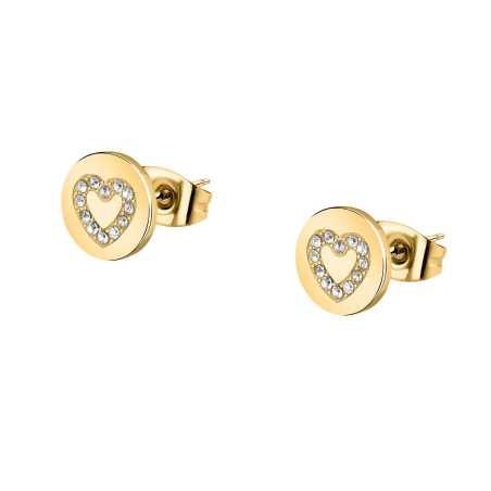 Pozlacené náušnice Srdíčko se zirkony LPS01AYQ115 La Petite Story