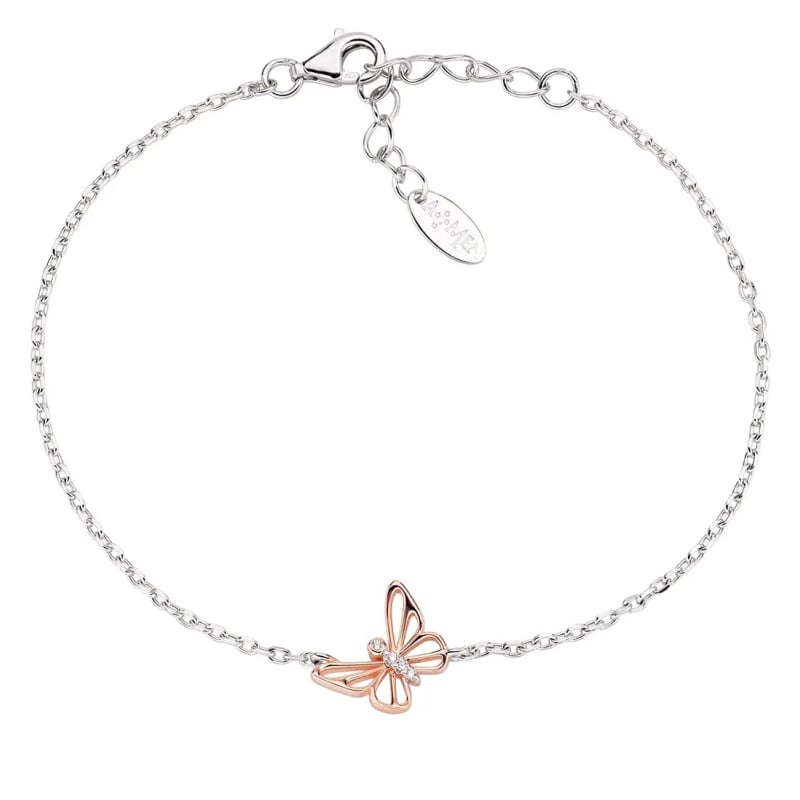 Něžný bicolor náramek Motýl Animalier BRBUBRBZ Amen Něžný bicolor náramek Motýl Animalier BRBUBRBZ Amen