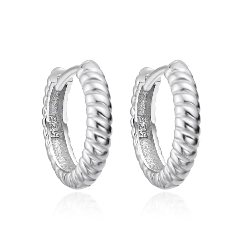 Půvabné kruhové náušnice ze stříbra AGT-E256K Agato