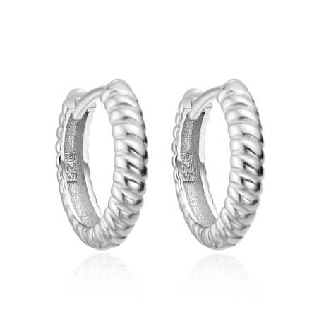 Půvabné kruhové náušnice ze stříbra AGT-E256K Agato