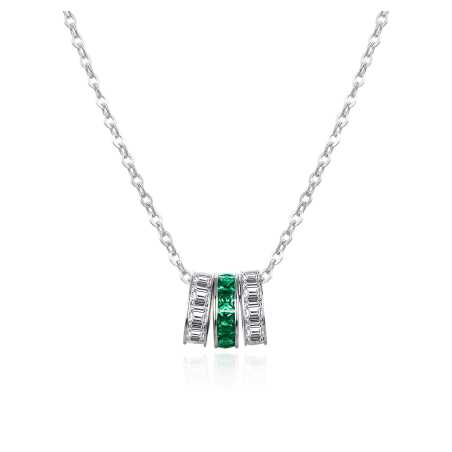 Elegantní stříbrný náhrdelník se zirkony AGT-N039WGR Agato