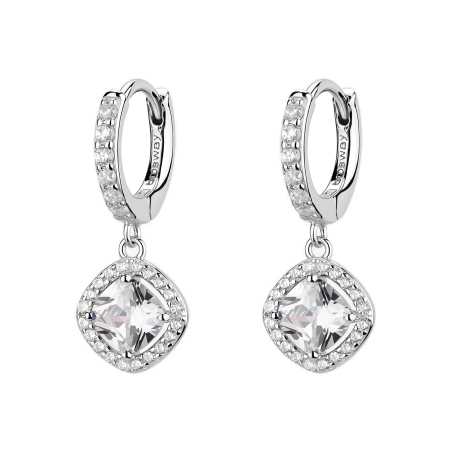 Stříbrné kruhové náušnice s kubickými zirkony Fancy Infinite White FIW161 Brosway