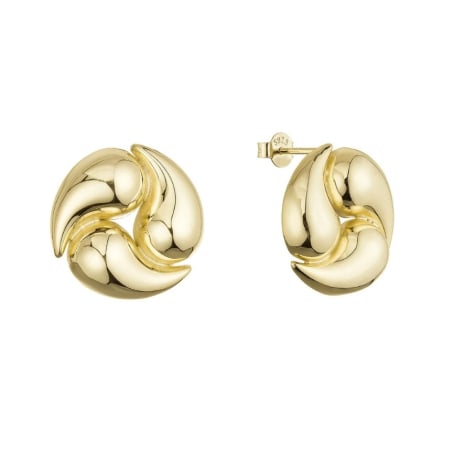 Pozlacené originální náušnice ze stříbra 61126 Evolution Group