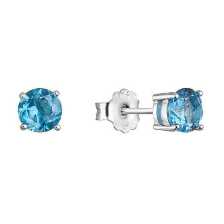 Stříbrné náušnice pecky s pravým topazem London 11484.3 Evolution Group
