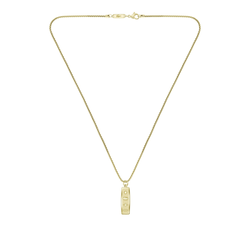 Stylový pozlacený náhrdelník pro muže District 2040537 Lacoste