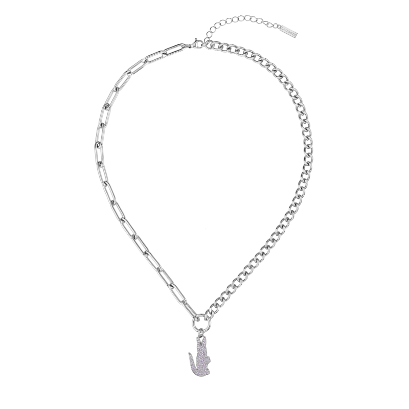 Moderní dámský náhrdelník se zirkony Crocodile 2040553 Lacoste Moderní dámský náhrdelník se zirkony Crocodile 2040553 Lacoste