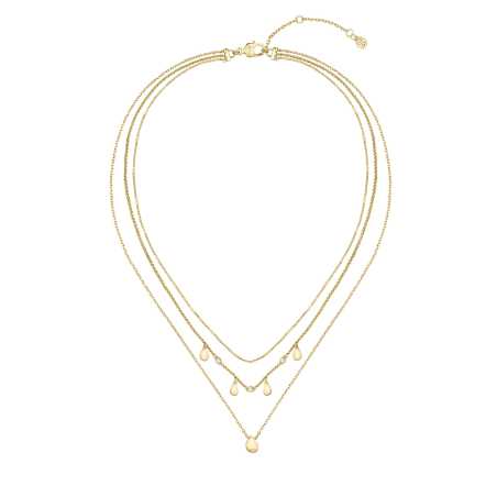 Trojitý pozlacený náhrdelník s krystaly Selena 1580766 Hugo Boss