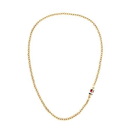 Nepřehlédnutelný pozlacený náhrdelník Bruce Chain 2790651 Tommy Hilfiger