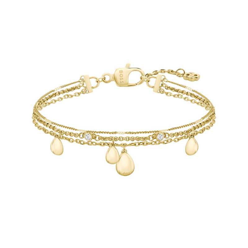 Trojitý pozlacený náramek pro ženy Selena 1580768 Hugo Boss Trojitý pozlacený náramek pro ženy Selena 1580768 Hugo Boss