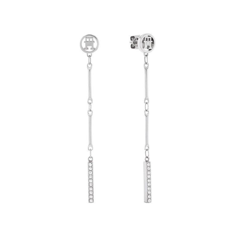 Visací fashion náušnice se zirkony Bar Chain 2781001 Tommy Hilfiger Visací fashion náušnice se zirkony Bar Chain 2781001 Tommy Hilfiger