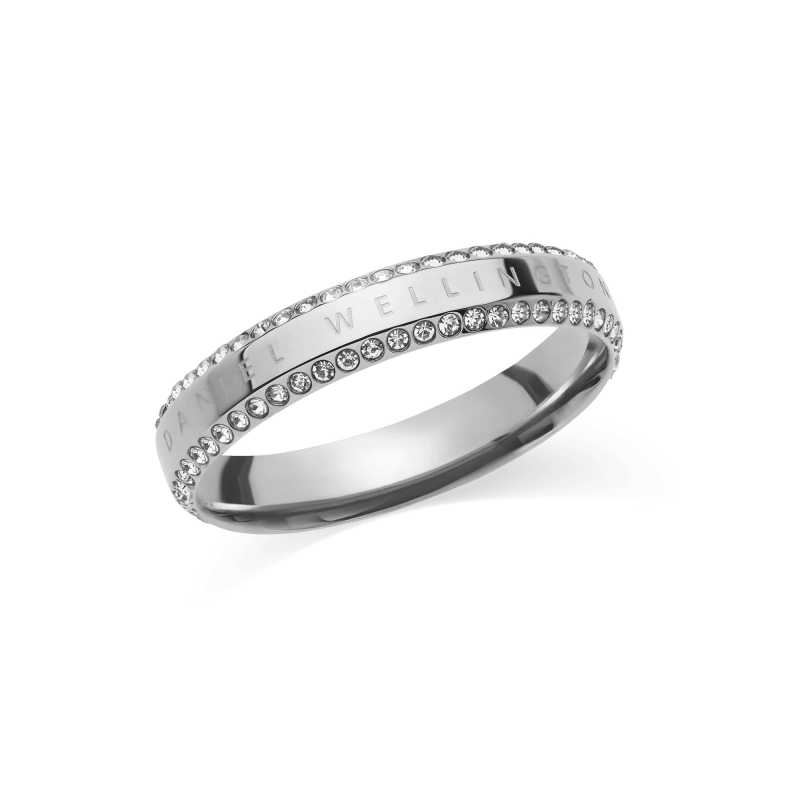 Oslnivý ocelový prsten s kubickými zirkony Classic Aura DW004015 Daniel Wellington / Obvod: 54 mm - 54 mm Oslnivý ocelový prsten s kubickými zirkony Classic Aura DW004015 Daniel Wellington / Obvod: 54 mm - 54 mm